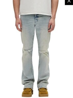 PURPLE BRAND P004-FBLN226 FLARE BLOWOUT INDIGO
